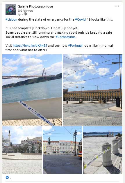 Post LinkedIn Covid Lisbon