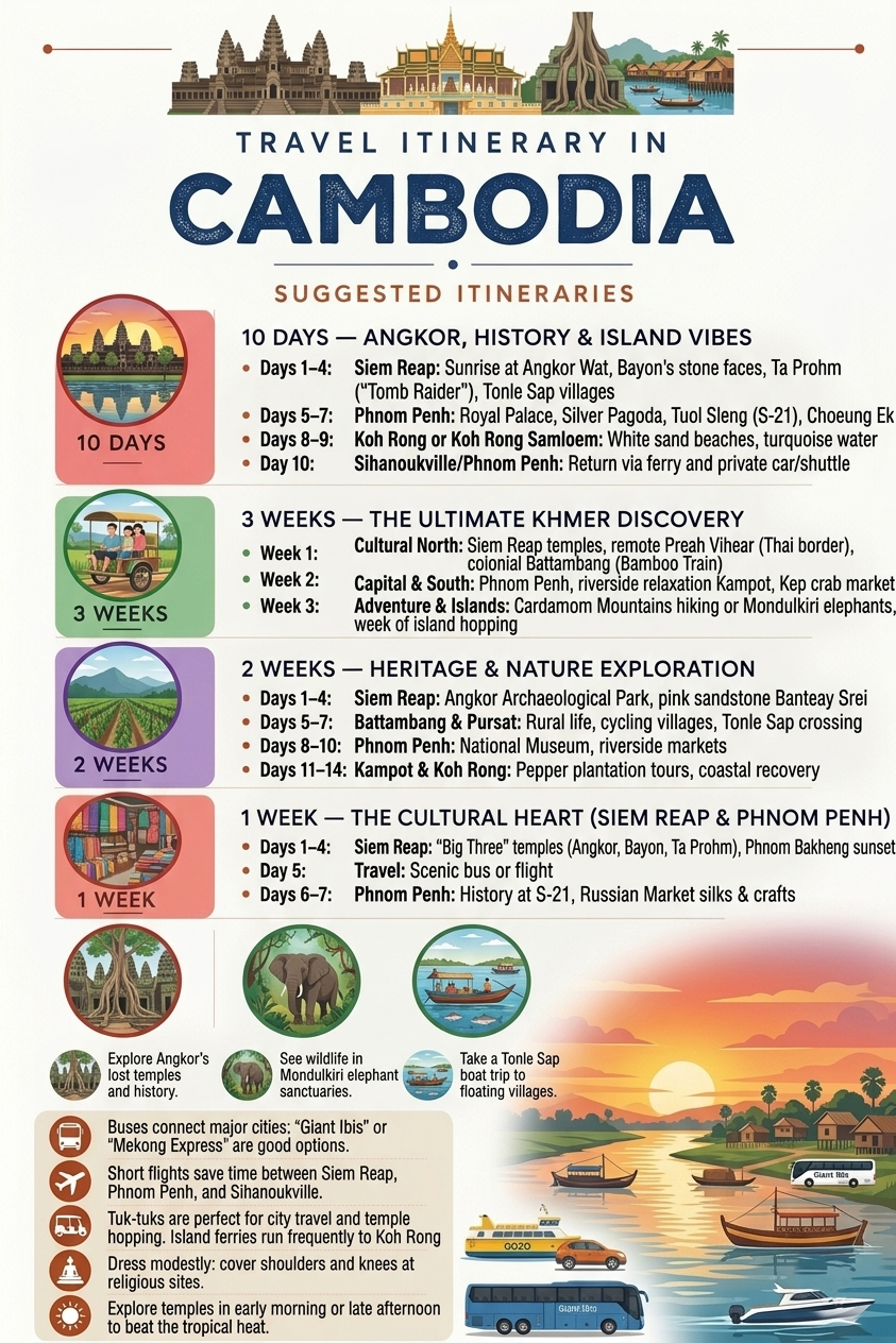 Itineraries in Cambodia