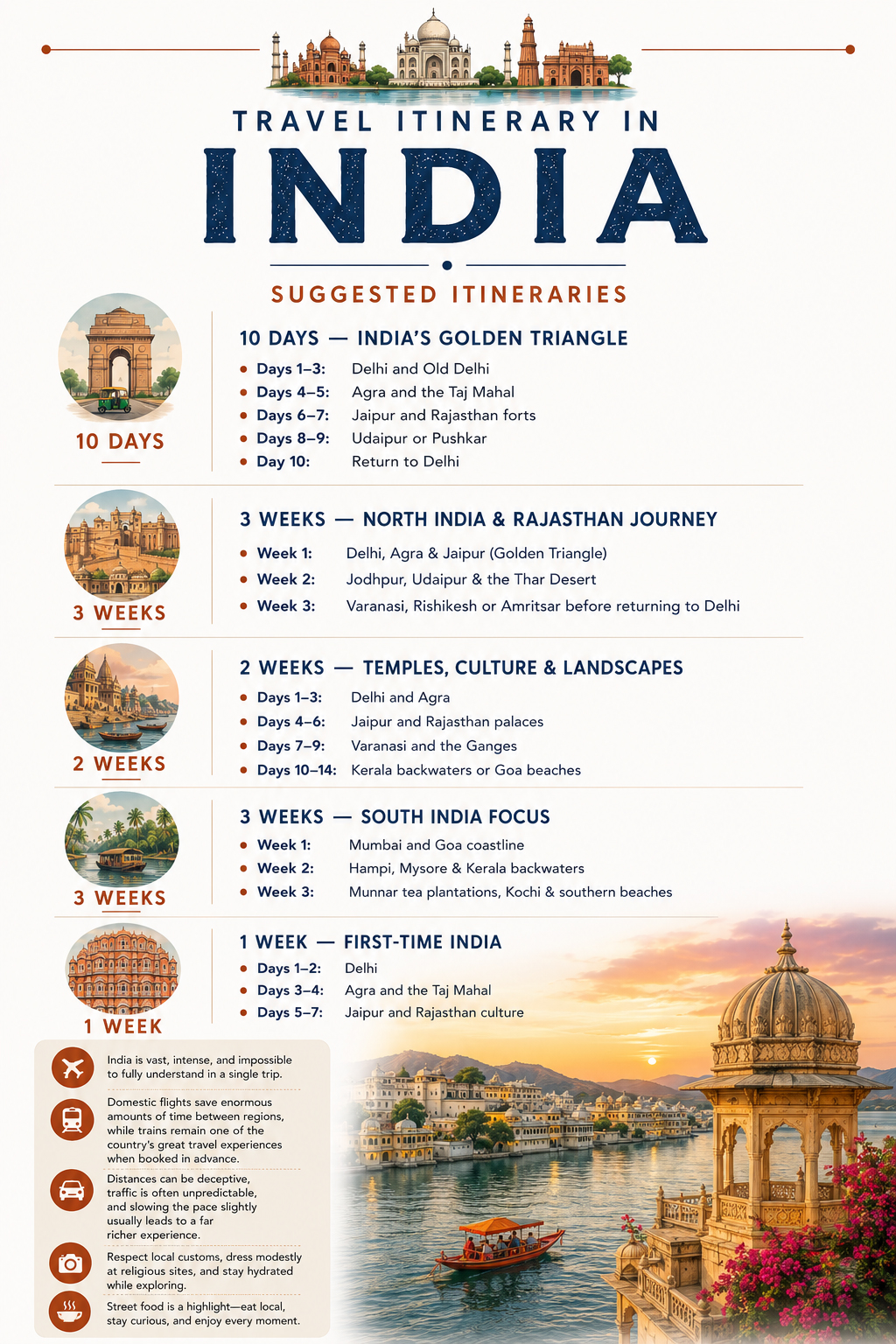 Itineraries in India