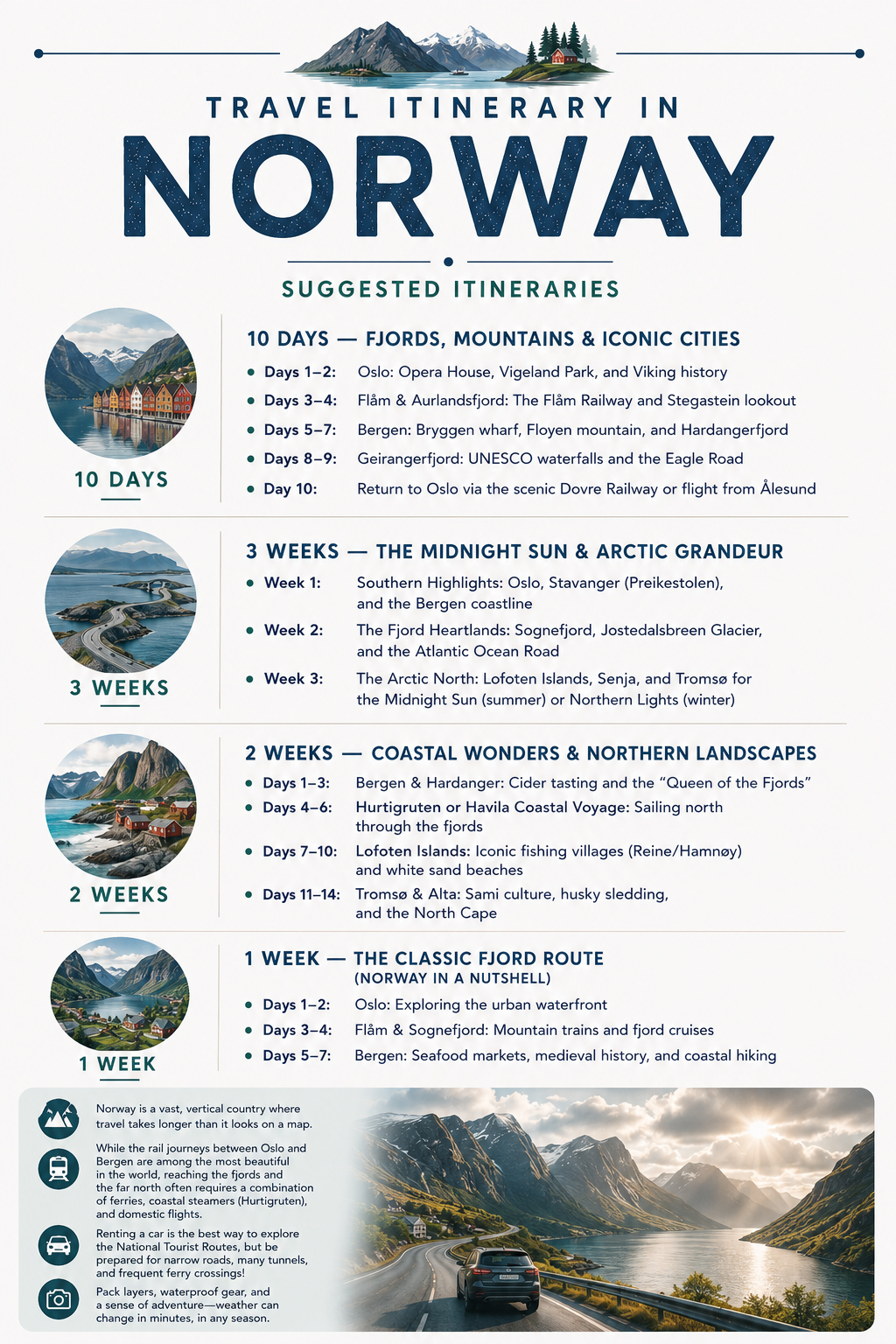 Itineraries in Norway