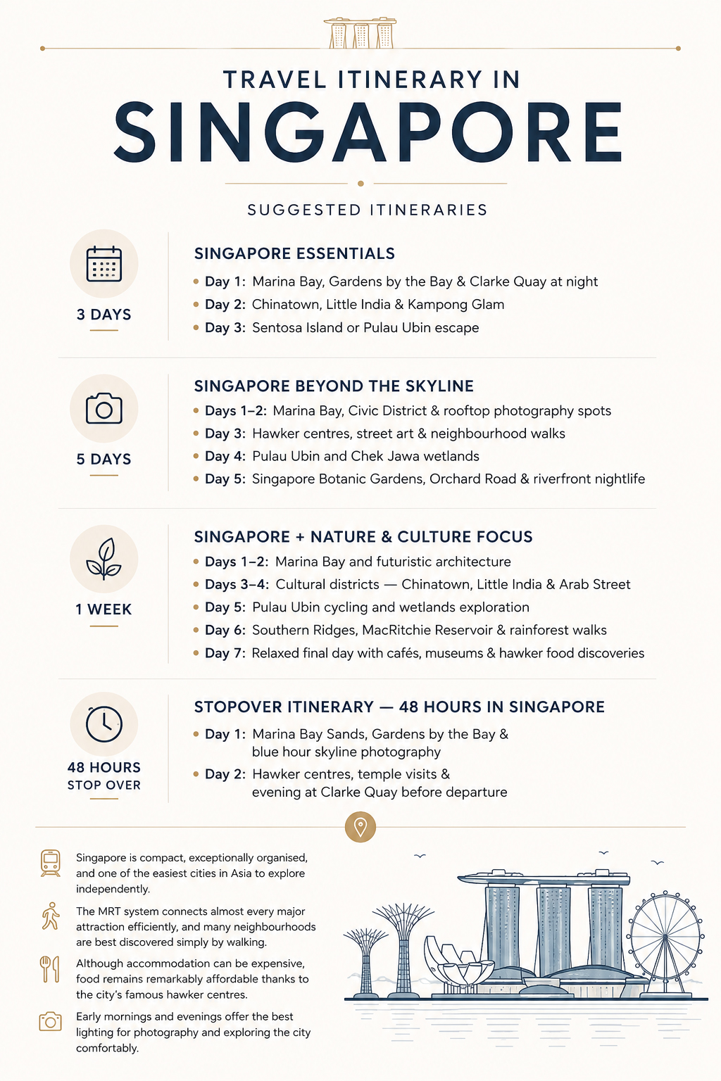 Itineraries in Singapore