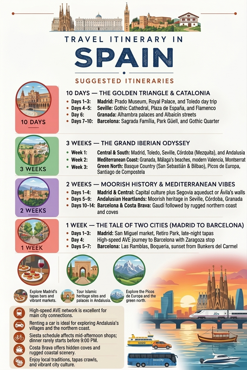 Itineraries in Spain